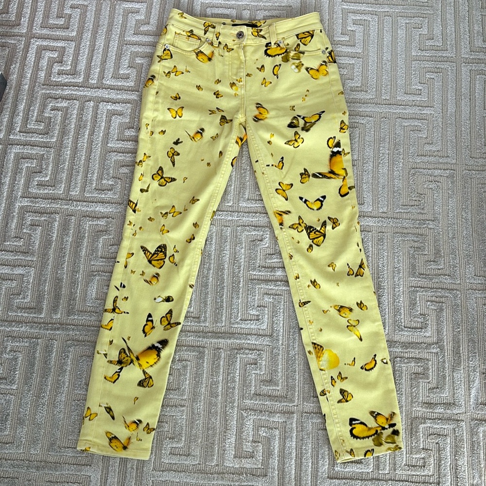 Vintage Blumarine yellow butterfly denim jeans 🦋 💛